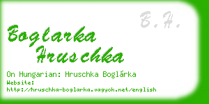 boglarka hruschka business card